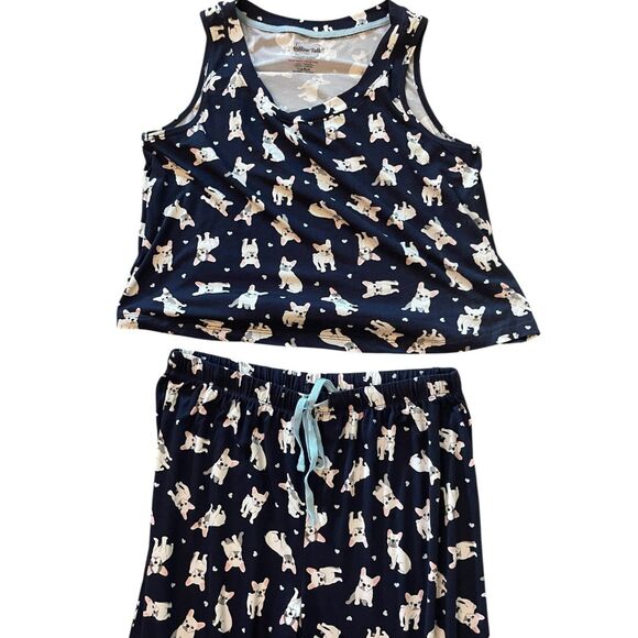 NWT Pillow Talk Womens Dog Pajama Set LARGE Tank Top Pants Cozy Cute Hearts Cute - Picture 3 of 9